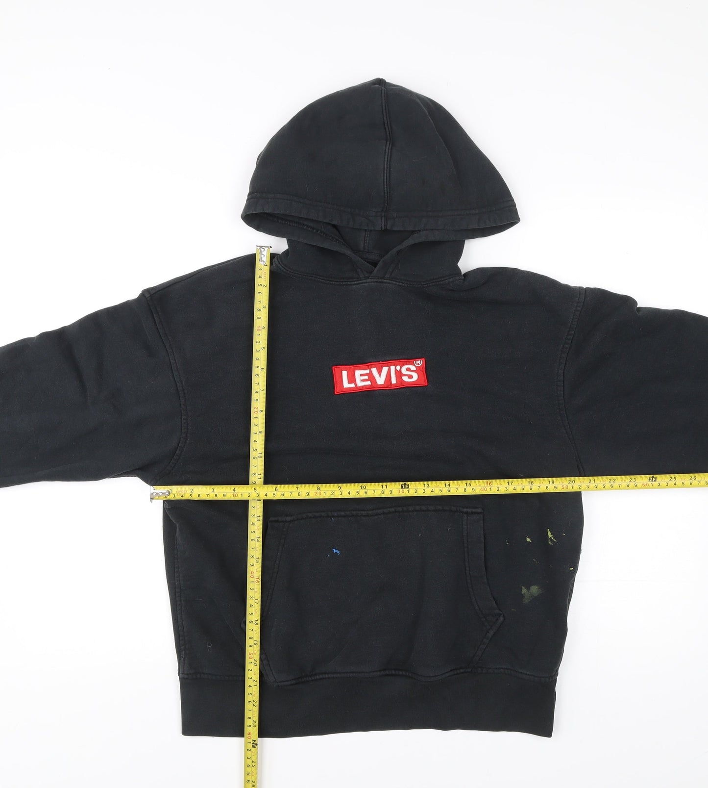 Mens UK Size M Levi's Black Pullover Hoodie