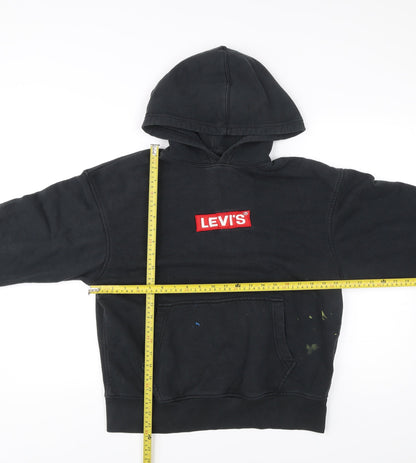 Mens UK Size M Levi's Black Pullover Hoodie