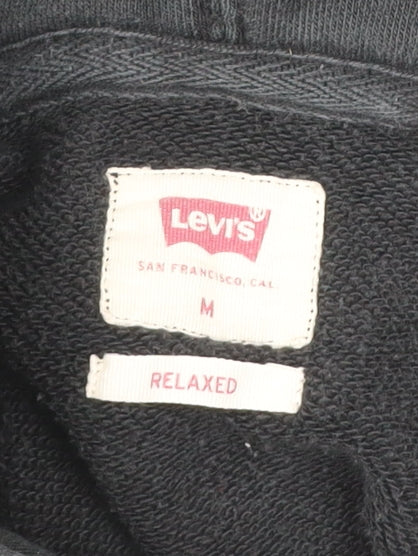 Mens UK Size M Levi's Black Pullover Hoodie