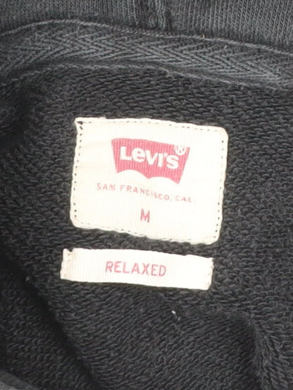 Mens UK Size M Levi's Black Pullover Hoodie