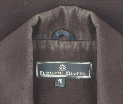 Elizabeth Emanuel Women’s Brown Blazer Jacket Size 16 Workwear