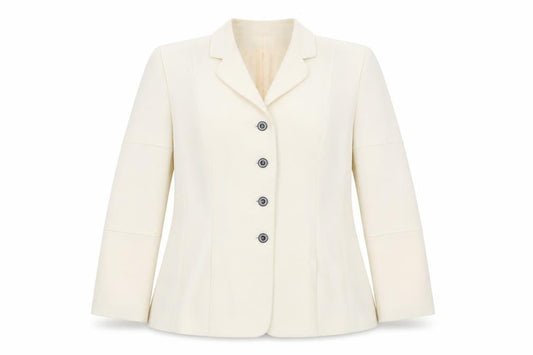 Eugen Klein Womens Ivory Polyester Blazer Size 18 Smart Formal Jacket