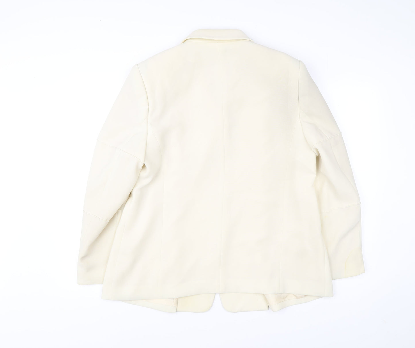 Eugen Klein Womens Ivory Polyester Blazer Size 18 Smart Formal Jacket