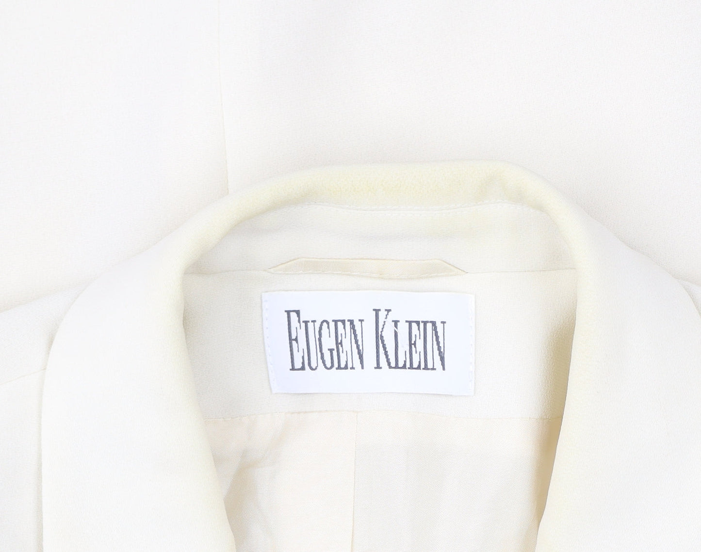 Eugen Klein Womens Ivory Polyester Blazer Size 18 Smart Formal Jacket