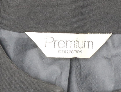 Premium Collection Women’s Black Long Coat UK 18 Overcoat Formal