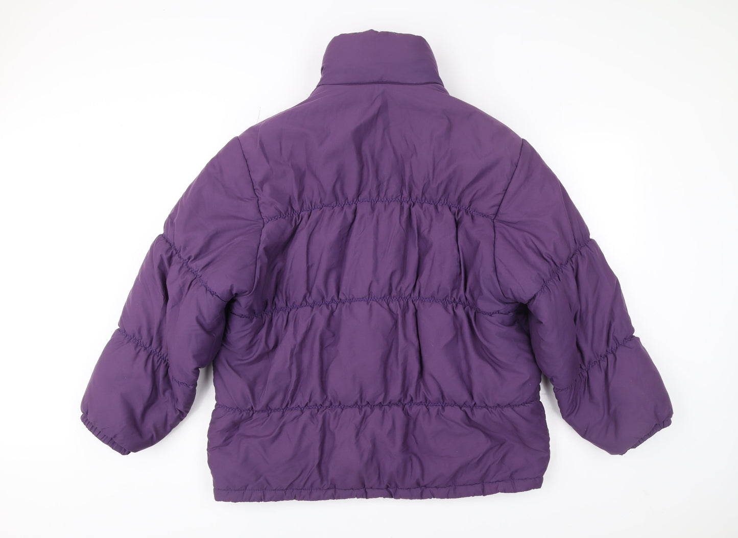 Skila Womens Purple Puffer Jacket Size 10 Winter Quilted Coat