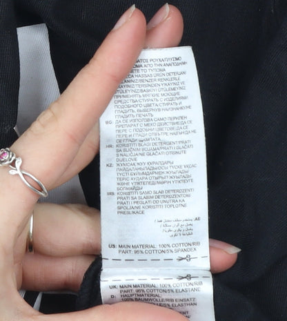 Adidas Boys Black Logo T-Shirt 11-12 Years Short Sleeve Sports Top