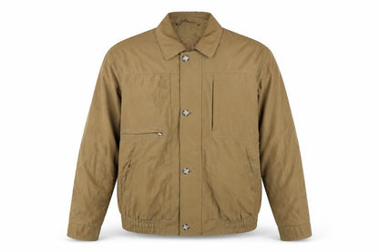 Men’s Beige Polyester Nylon Casual Jacket L 41-43in