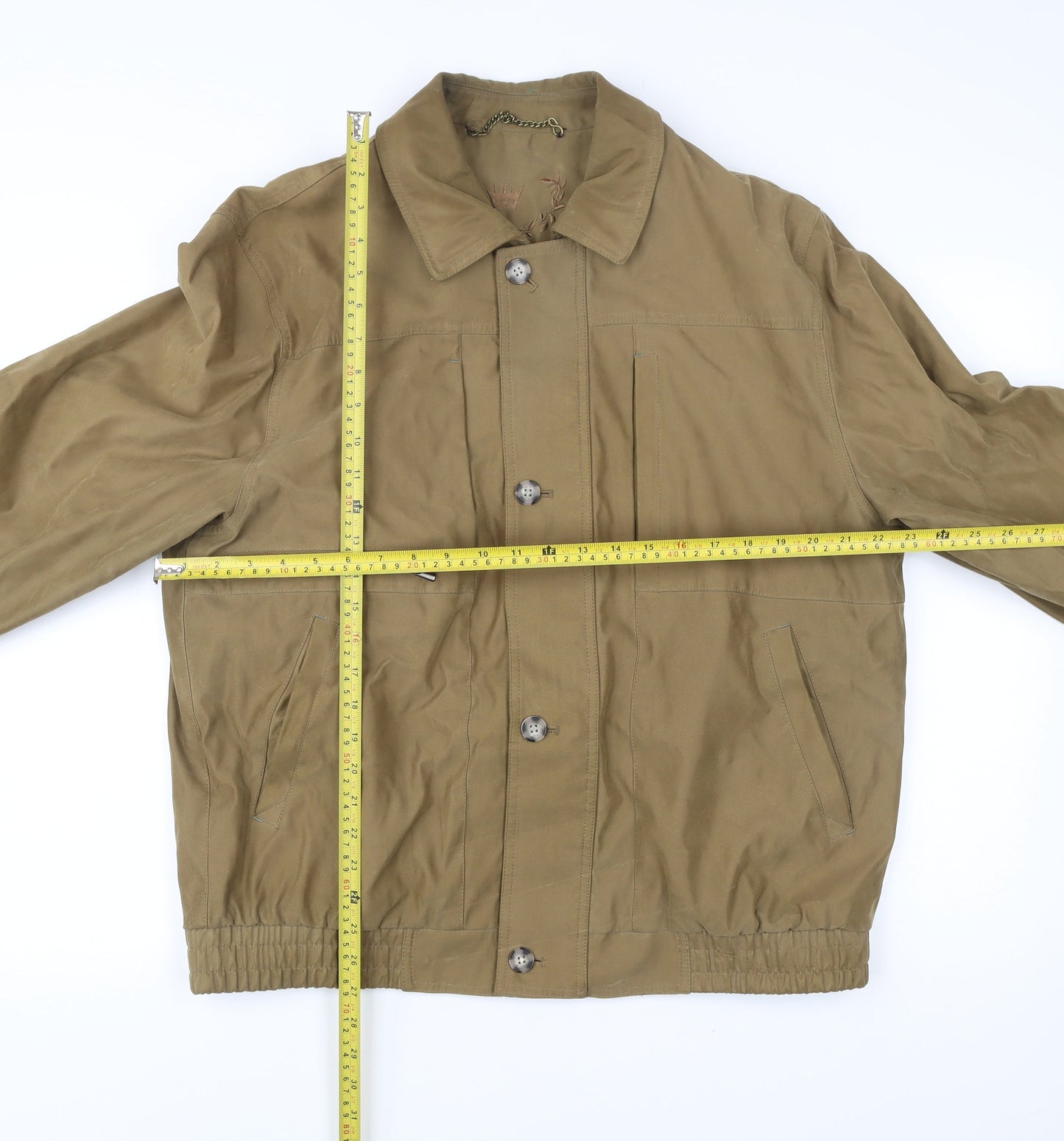 Men’s Beige Polyester Nylon Casual Jacket L 41-43in
