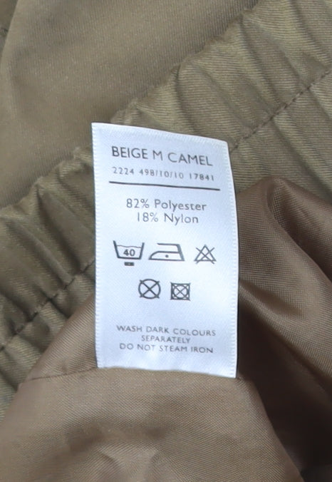 Men’s Beige Polyester Nylon Casual Jacket L 41-43in