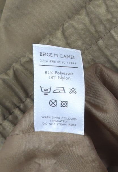 Men’s Beige Polyester Nylon Casual Jacket L 41-43in
