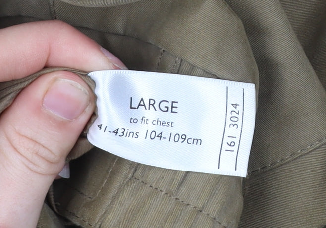 Men’s Beige Polyester Nylon Casual Jacket L 41-43in