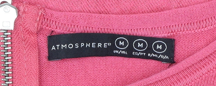 Atmosphere Women’s Pink Round Neck Long Sleeve Pullover Jumper M