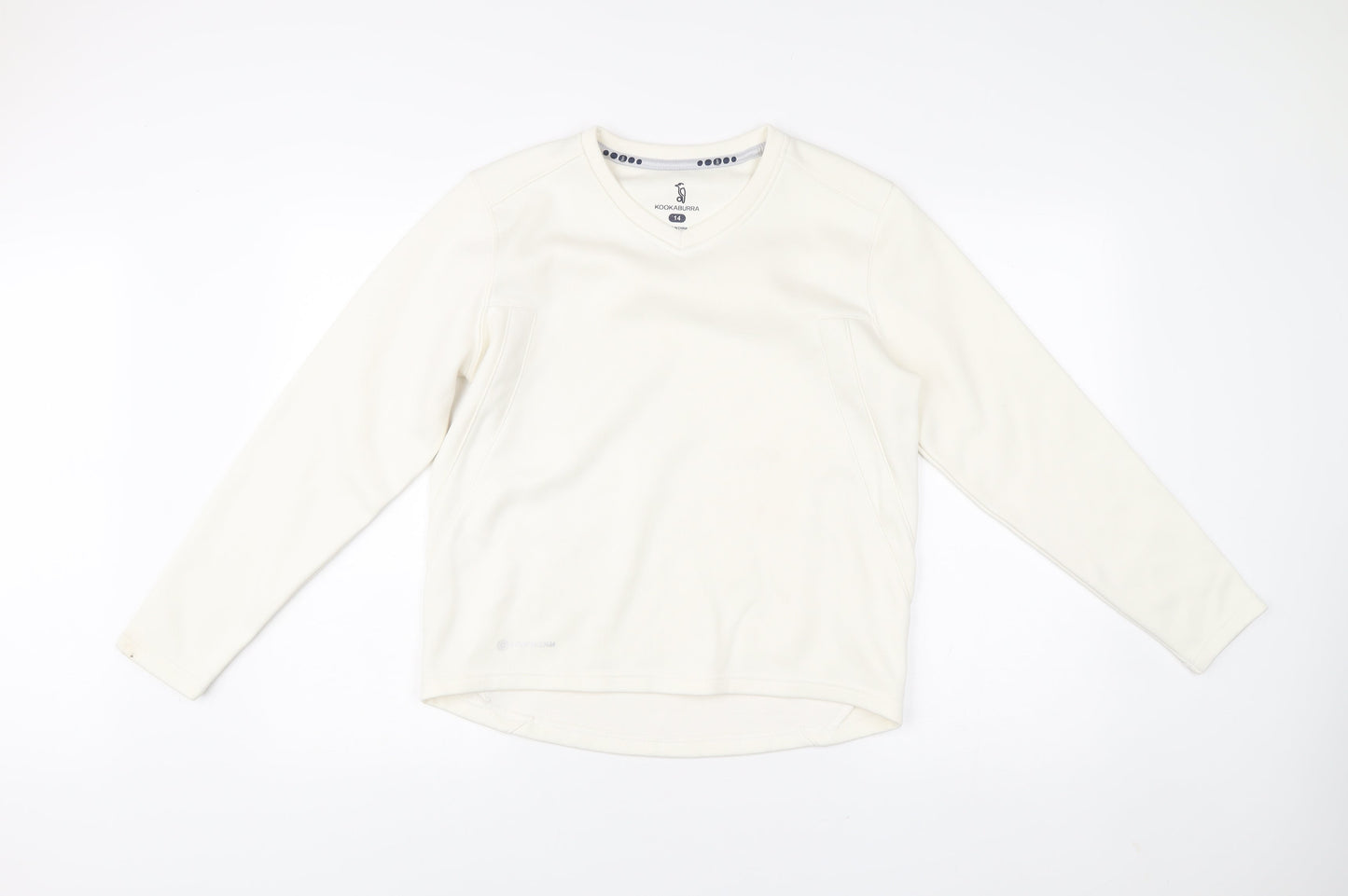 Kookaburra Women’s Ivory Polyester V-Neck Sweatshirt Size 14