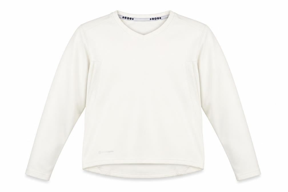 Kookaburra Women’s Ivory Polyester V-Neck Sweatshirt Size 14