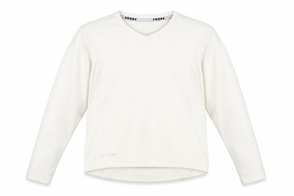 Kookaburra Women’s Ivory Polyester V-Neck Sweatshirt Size 14