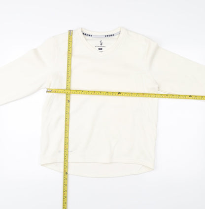 Kookaburra Women’s Ivory Polyester V-Neck Sweatshirt Size 14