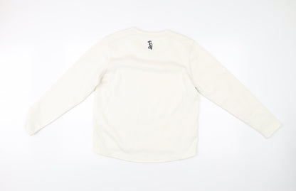 Kookaburra Women’s Ivory Polyester V-Neck Sweatshirt Size 14
