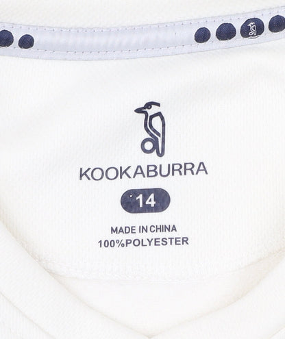 Kookaburra Women’s Ivory Polyester V-Neck Sweatshirt Size 14