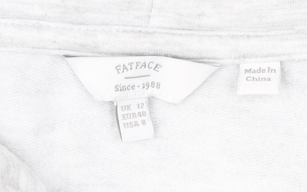 Womens UK Size 12 FatFace Grey Pullover Sweatshirt