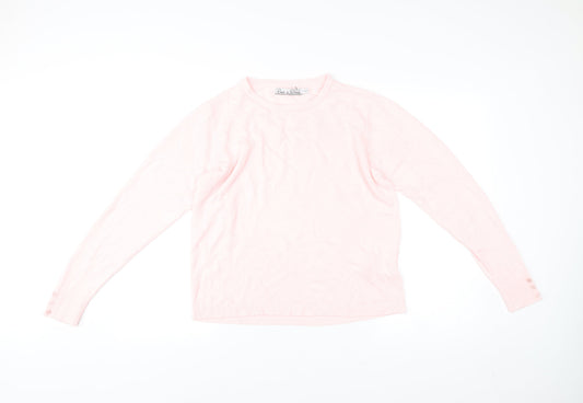 Pure & Natural Women’s Pink Acrylic Pullover Jumper Size 18 Plus