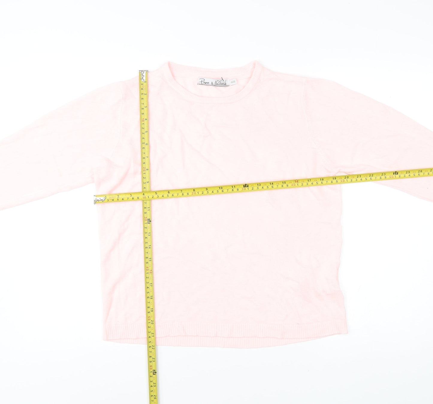 Pure & Natural Women’s Pink Acrylic Pullover Jumper Size 18 Plus