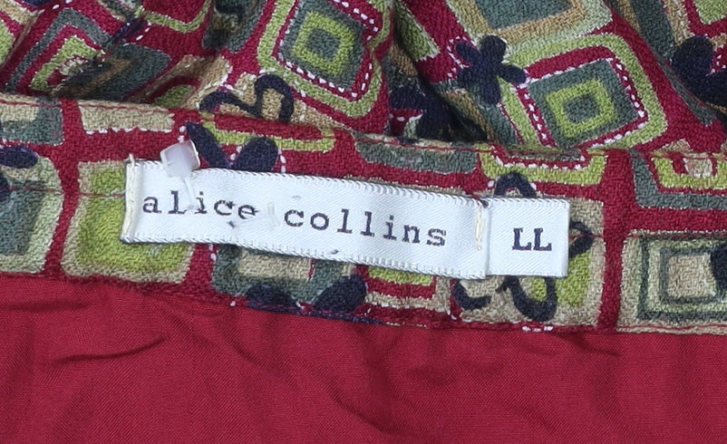 Alice Collins Women’s Multicoloured A-Line Knee Length Skirt L Viscose