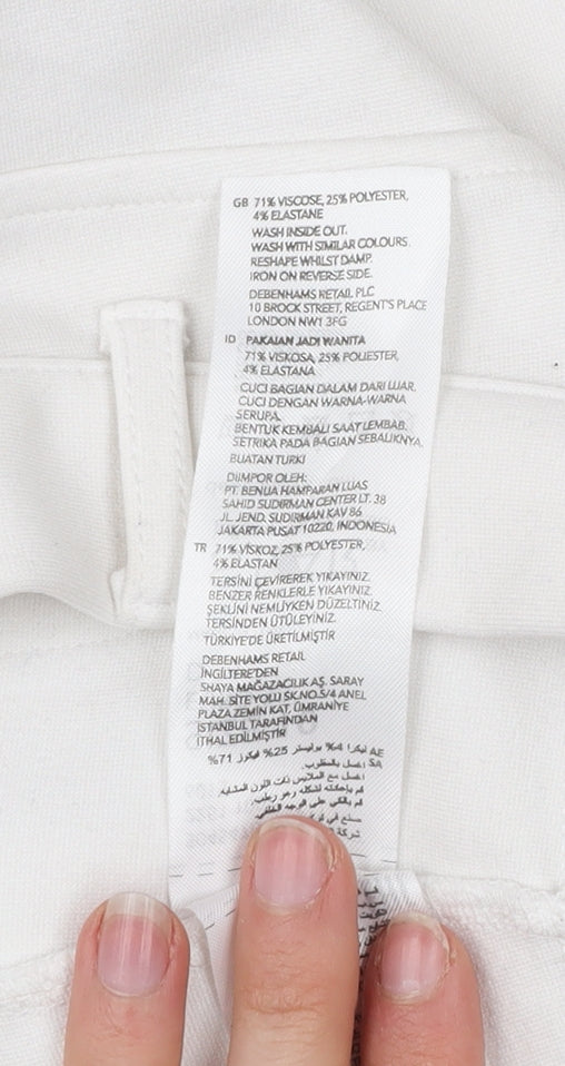Star by Julien Macdonald Womens White Size 10 Slim Jegging Trousers
