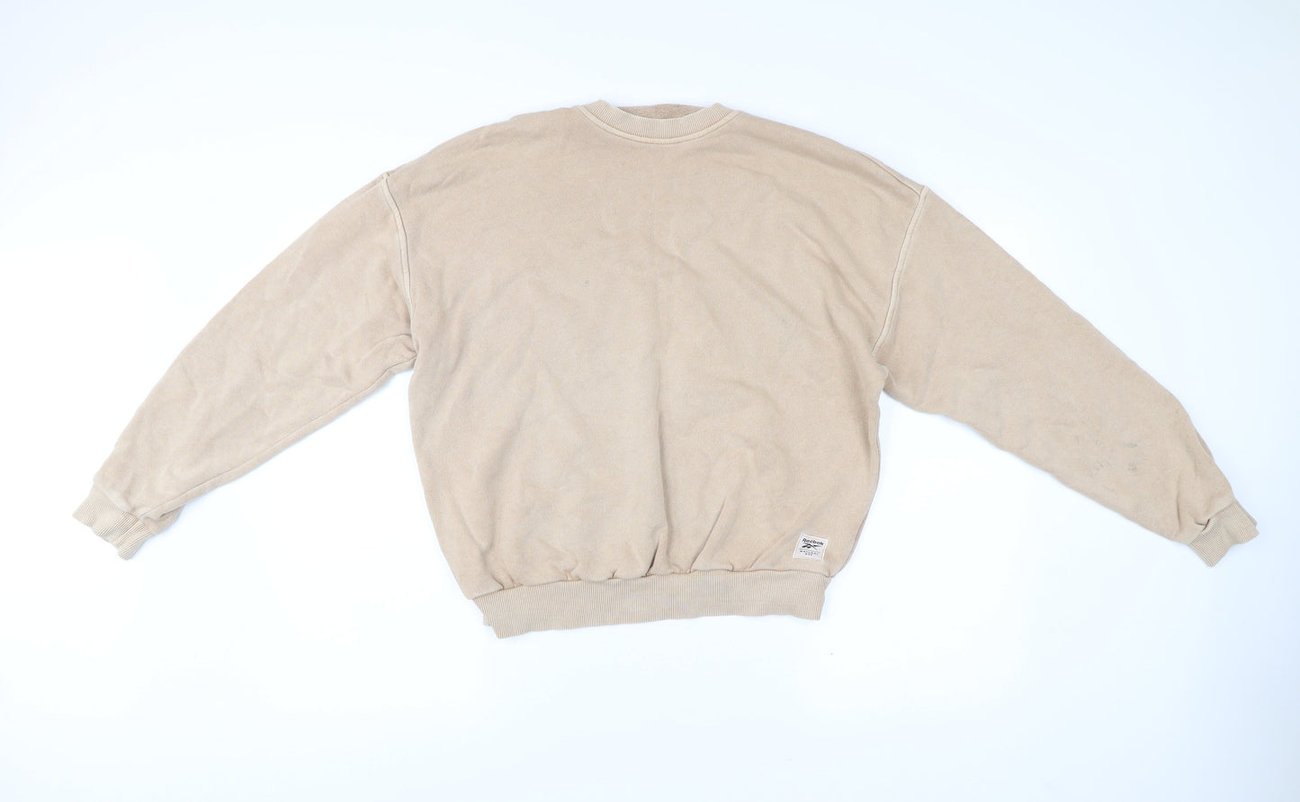 Reebok Women’s Beige Small Pullover Sweatshirt Casual Classic