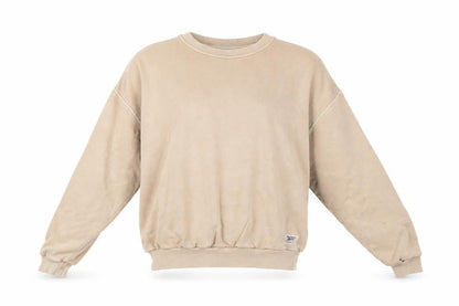 Womens UK Size S Reebok Beige Pullover Sweatshirt