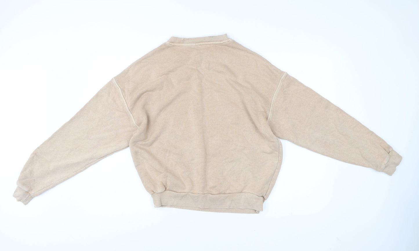 Reebok Women’s Beige Small Pullover Sweatshirt Casual Classic