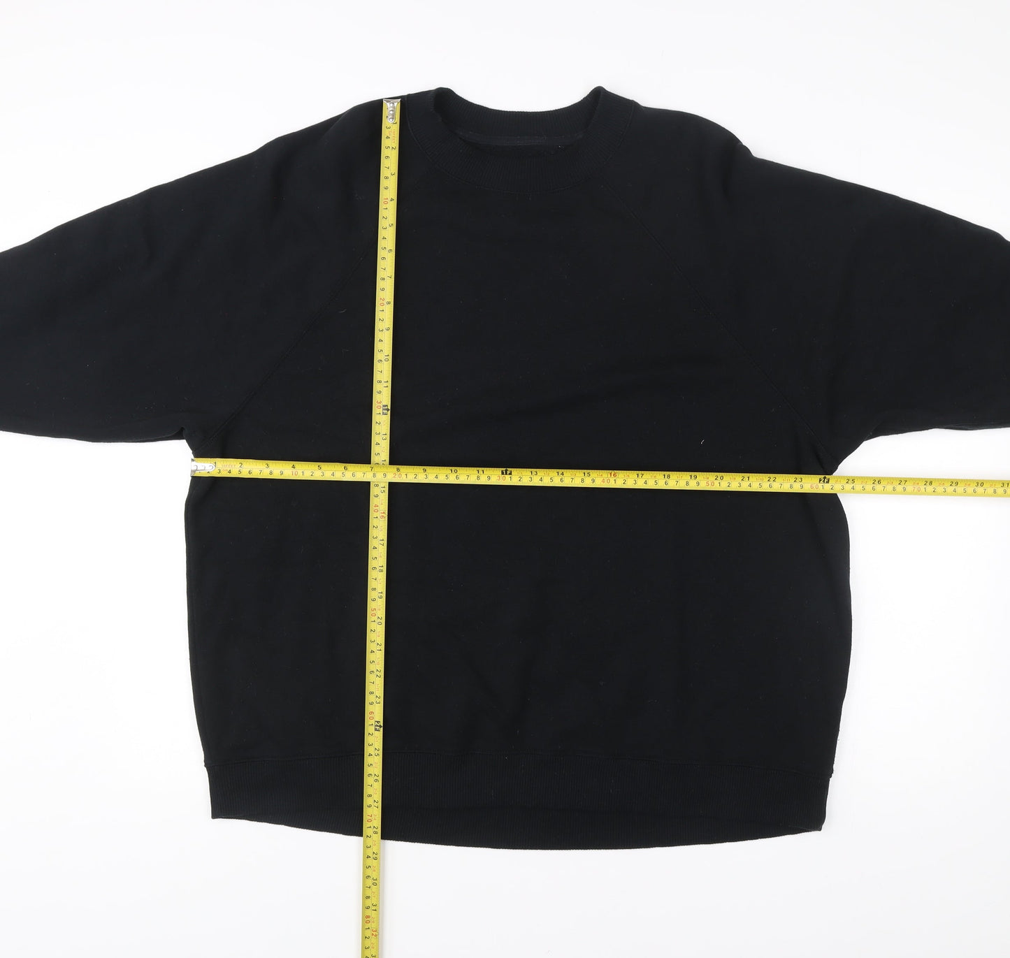 American Eagle Mens Black L Pullover Sweatshirt Crew Neck