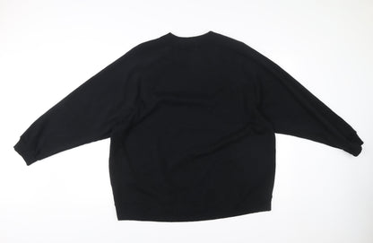 American Eagle Mens Black L Pullover Sweatshirt Crew Neck