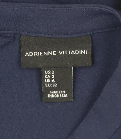 Adrienne Vittadini Women’s Blue Shift Dress Size 6 Long Sleeve Workwear