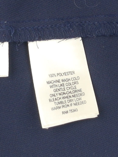 Adrienne Vittadini Women’s Blue Shift Dress Size 6 Long Sleeve Workwear