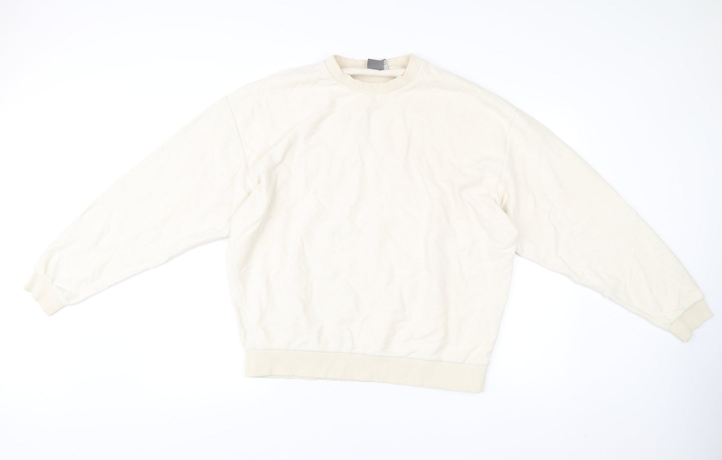 ASOS Men’s Beige Crew Neck Pullover Sweatshirt Size L