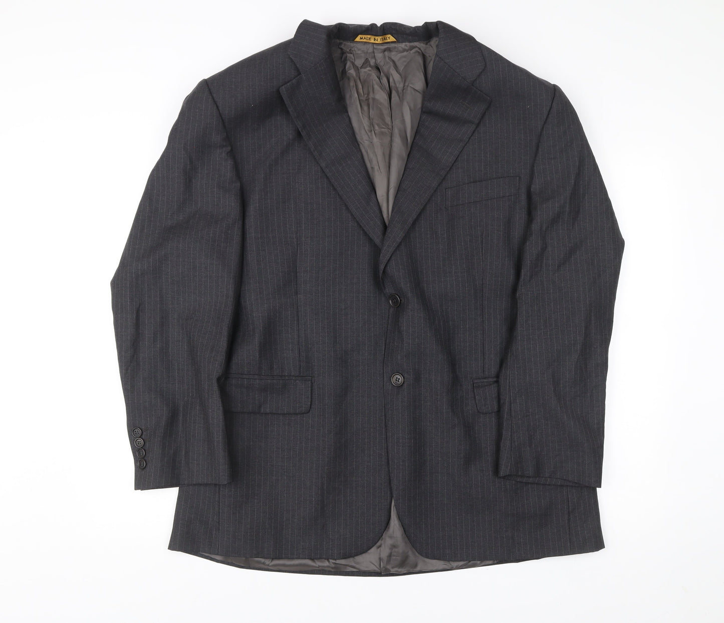 Marks & Spencer Men’s Grey 46S Wool Pinstripe Blazer Jacket