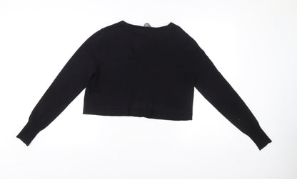 Phase Eight Womens Black Size 10 Crew Neck Long Sleeve Jumper