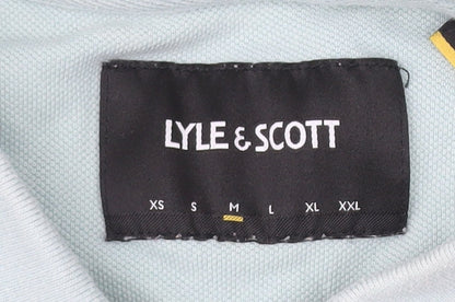 Lyle & Scott Men’s Blue Yellow Striped Cotton Polo Shirt Size M