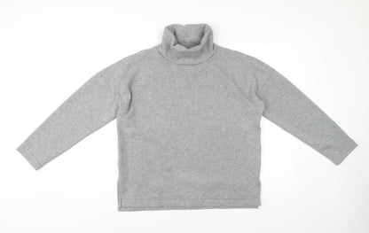Next Women’s Grey Roll Neck Sweatshirt Size 12 Long Sleeve