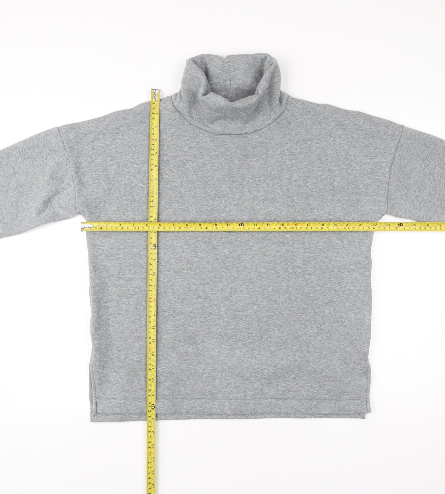 Next Women’s Grey Roll Neck Sweatshirt Size 12 Long Sleeve