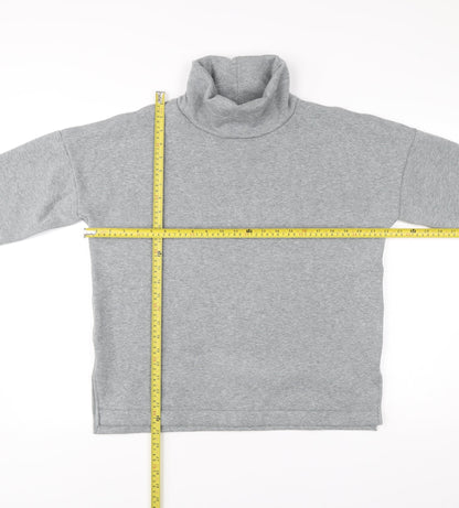 Next Women’s Grey Roll Neck Sweatshirt Size 12 Long Sleeve