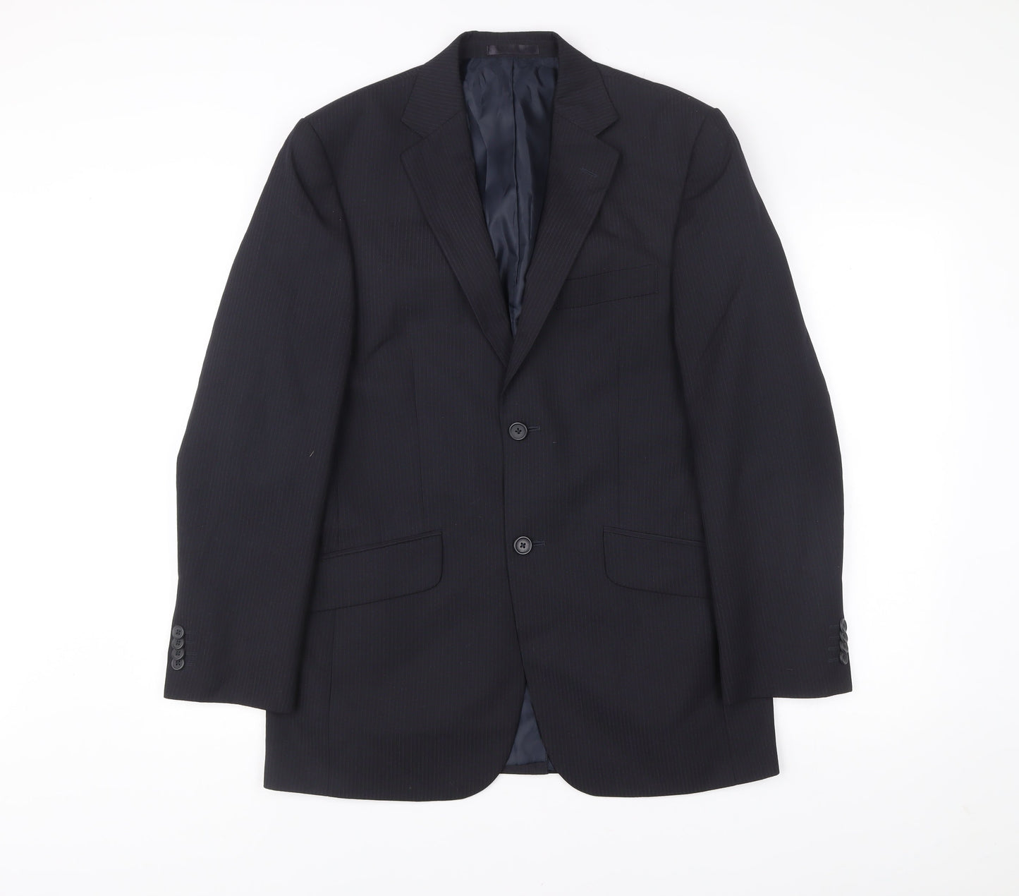 George Men’s Navy Blue 36R Suit Jacket Single Breasted Formal