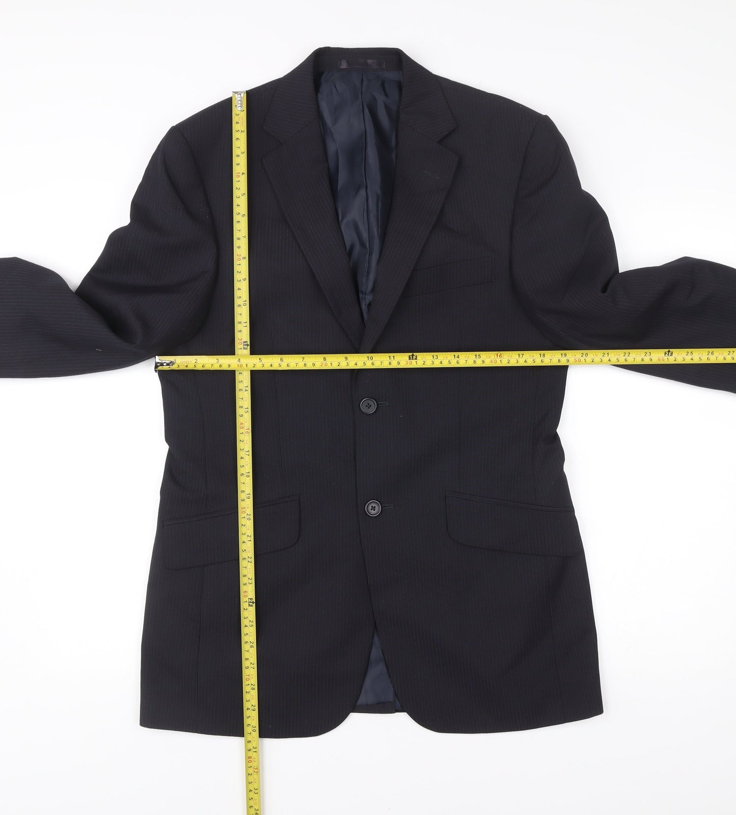 George Men’s Navy Blue 36R Suit Jacket Single Breasted Formal