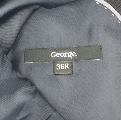 George Men’s Navy Blue 36R Suit Jacket Single Breasted Formal