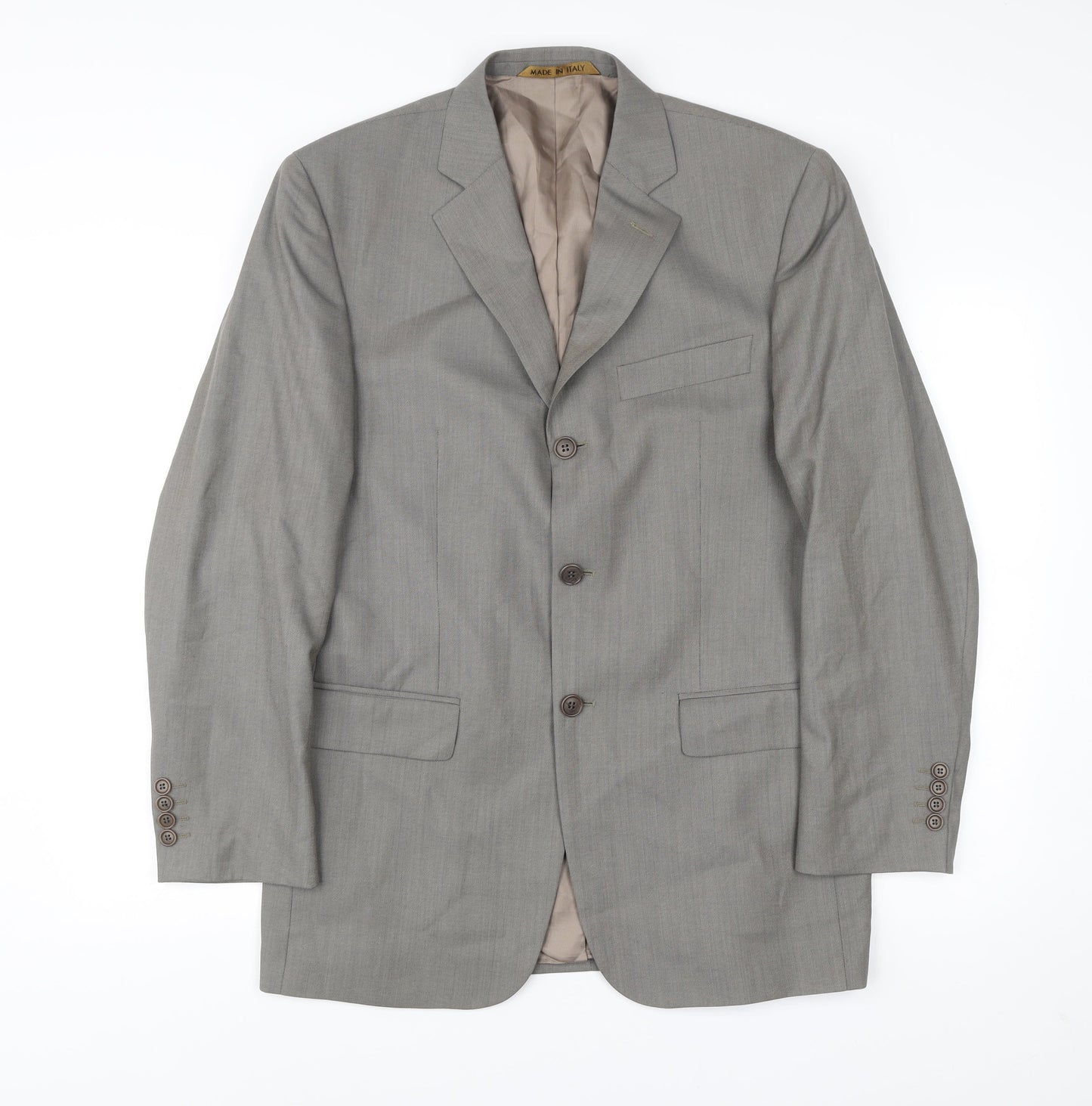 Marks and Spencer Men’s Grey Wool Suit Jacket Blazer 38 Chest