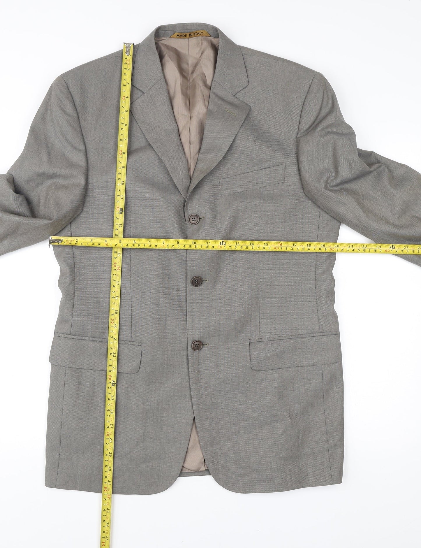 Marks and Spencer Men’s Grey Wool Suit Jacket Blazer 38 Chest