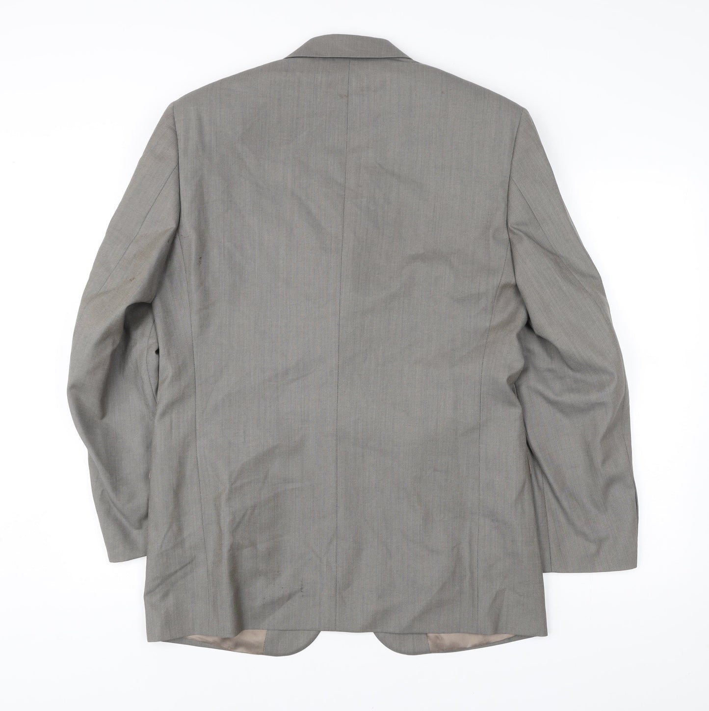 Marks and Spencer Men’s Grey Wool Suit Jacket Blazer 38 Chest