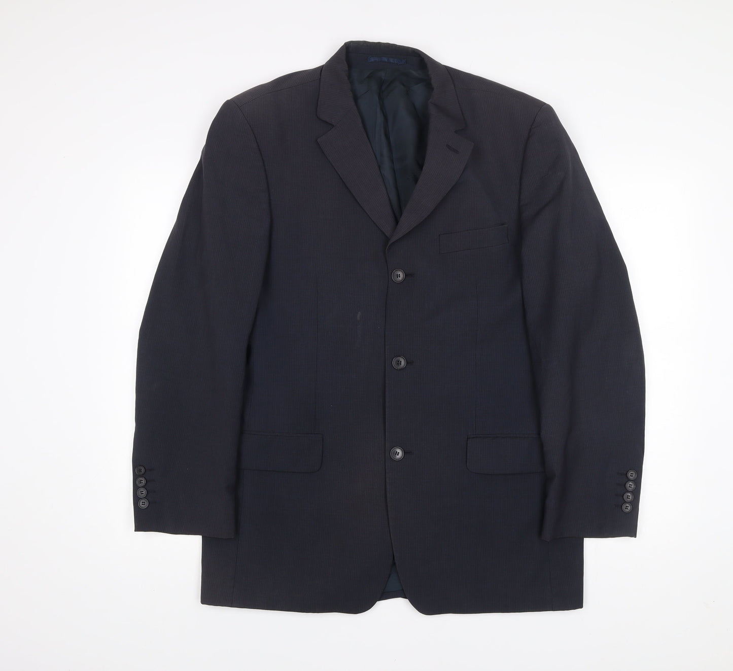 Mens UK Size 40 Moss Regular Blue Suit Jacket