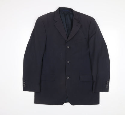 Mens UK Size 40 Moss Regular Blue Suit Jacket